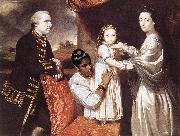 REYNOLDS, Sir Joshua George Clive and his Family with an Indian Maid oil on canvas